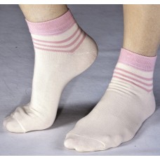 женские носки укороченные с рисунком - три полоски L-L007